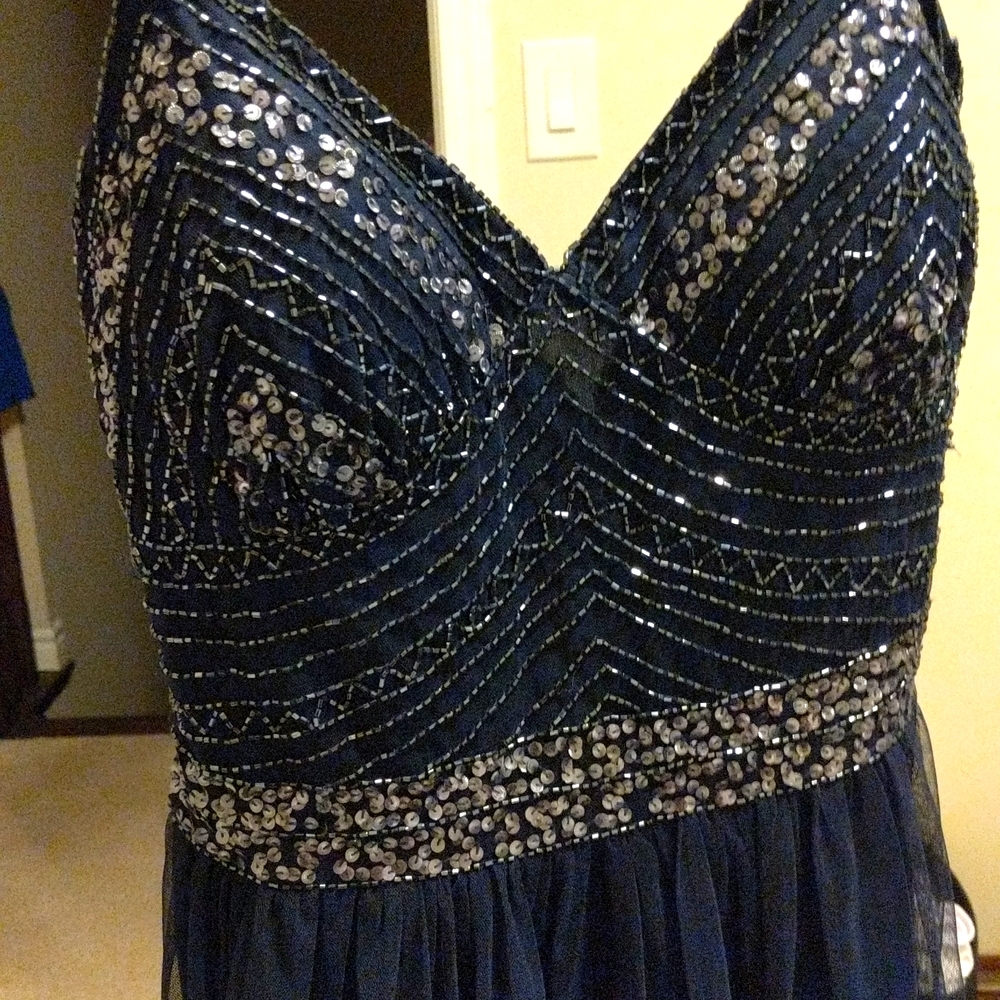 Beautiful navy prom dress